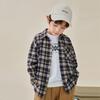Boys' Retro Plaid Cotton Shirt