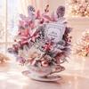 3D Pop Up Teacup Card with Envelope & Message Note Floral Bouquet Cards Pop Up Card  for Mom & Her