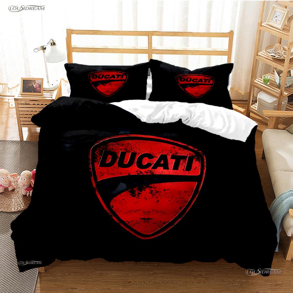 Moto Racing Casal All Season Duvet Cover Comforter Bedding Sets Soft Quilt Cover And Pillowcases Boys Single/Double/Queen/King