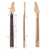 6-String Matte Maple Electric Guitar Neck with 22 Frets, Rosewood Fingerboard, and Bone Nut.