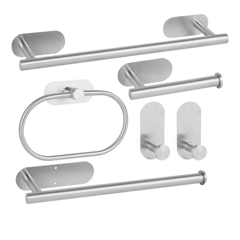 Stainless Steel No-Drill Bathroom Tissue & Towel Holder Rack