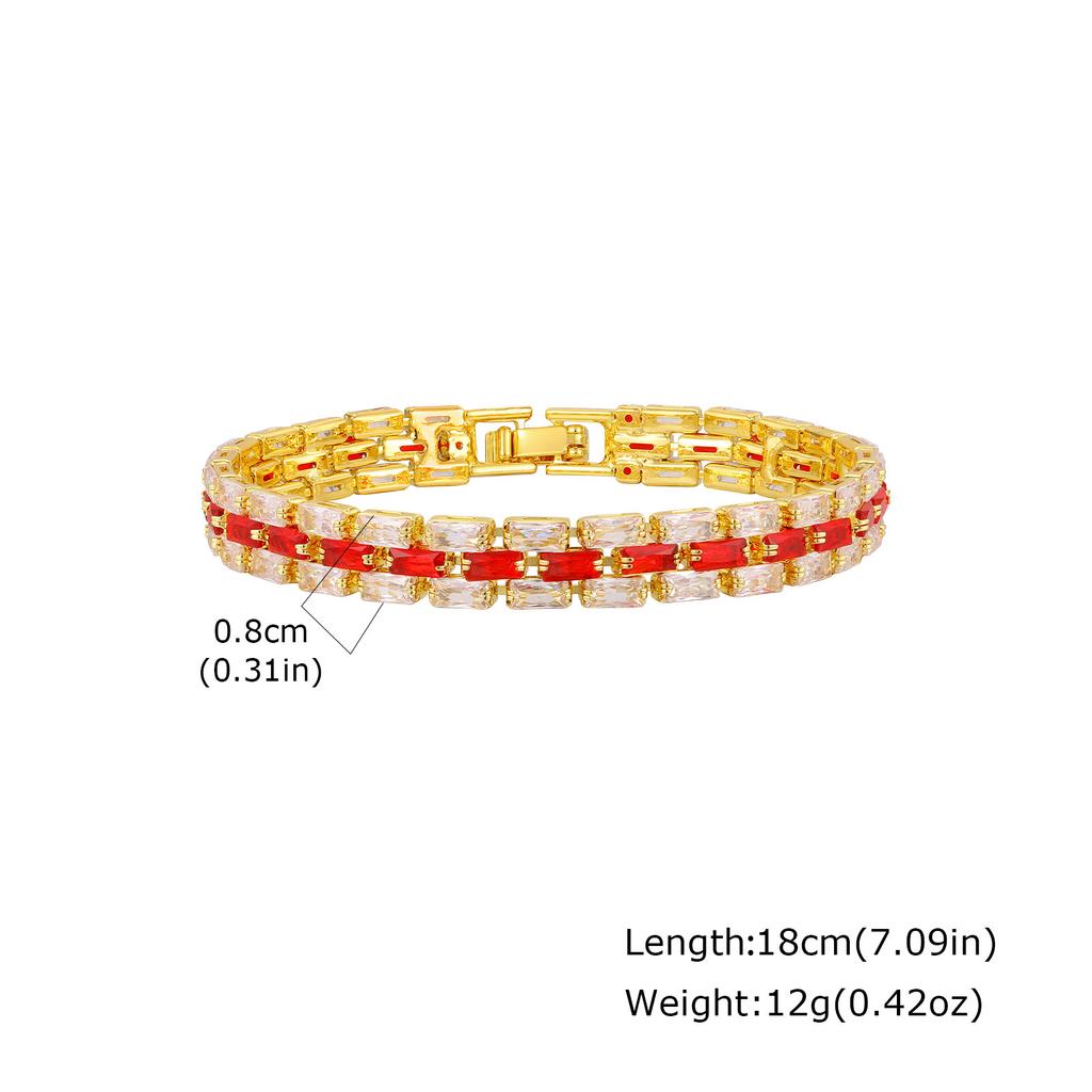 Popular Copper Full Zircon Strap Bracelet, New Atmosphere Accessories Female Pbr-344