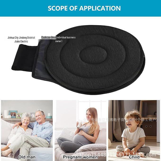 Rhombus Rotating Car Seat Cushion for Elderly and Pregnant Women - Universal Double Ring Design for All Seasons
