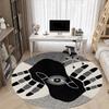1pc Eyes Hands Office Round Area Rug, Indoor Mat Suitable For Office, Under Office Chairs Bedroom Living Room Home Decor, Room Deco