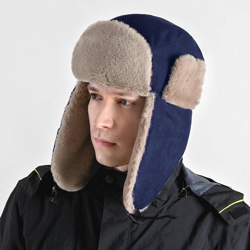 Winter hats, warm men's and women's outdoor cold and windproof deerskin fleece, fleece thickened ear caps, ski caps