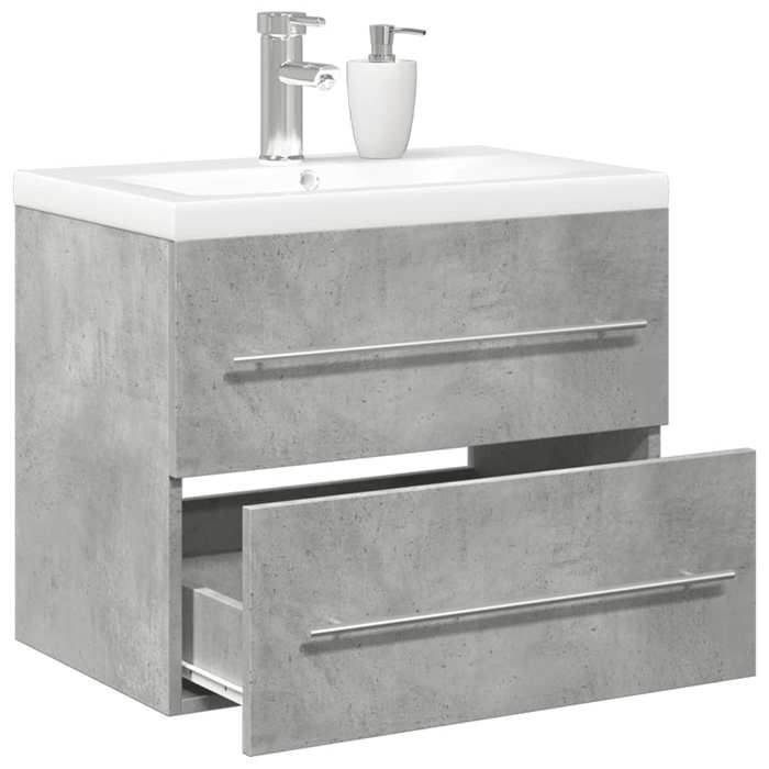 VidaXL Ensemble De Meubles De Salle De Bain 2 Pcs Gris Béton, Armoire De Salle De Bain, Meuble De Salle De Bain, Meuble 3324920