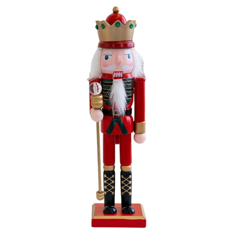 Christmas Nutcrackers Ornament, Wood Christmas Nutcrackers Soldier Figures Standing Decorations for Christmas
