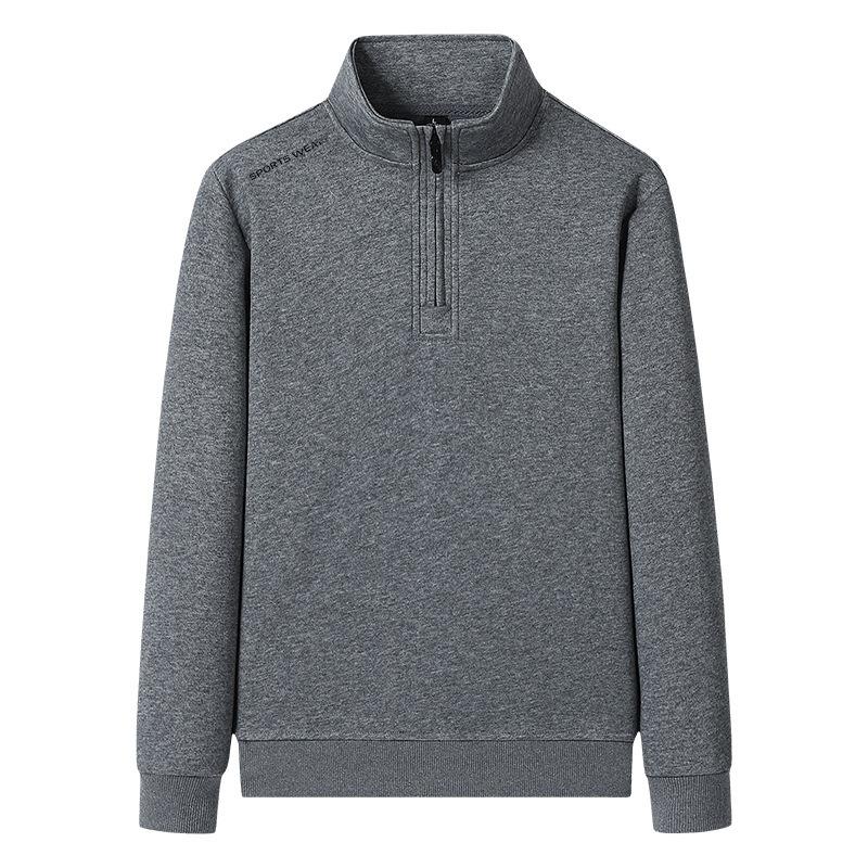 Men S Cotton Stand Collar Zip Up Sweatshirt Set Casual Plus Size Spring