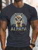 Herren Lockere Passform Kurzarm T-Shirt, Lässige Wochenend-Date Oberteile, Rundhals Basic T-Shirt zum Abhängen, Outdoor, Spazierengehen, Reisen, Pendeln, Freizeitkleidung
