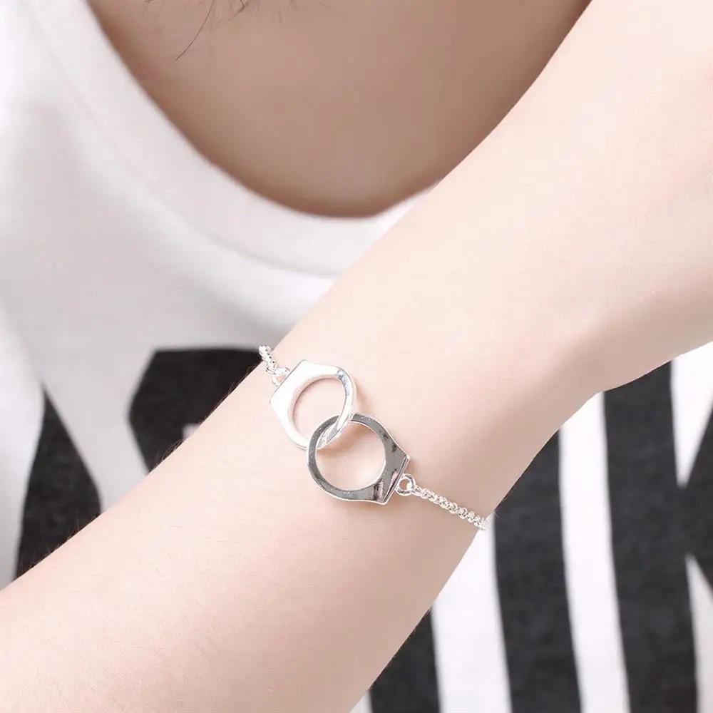 Pure   Copper Bracelets Handcuffs Chain Women Men Wedding Fashion Jewelry Valentine's Day Gifts Lady 20cm