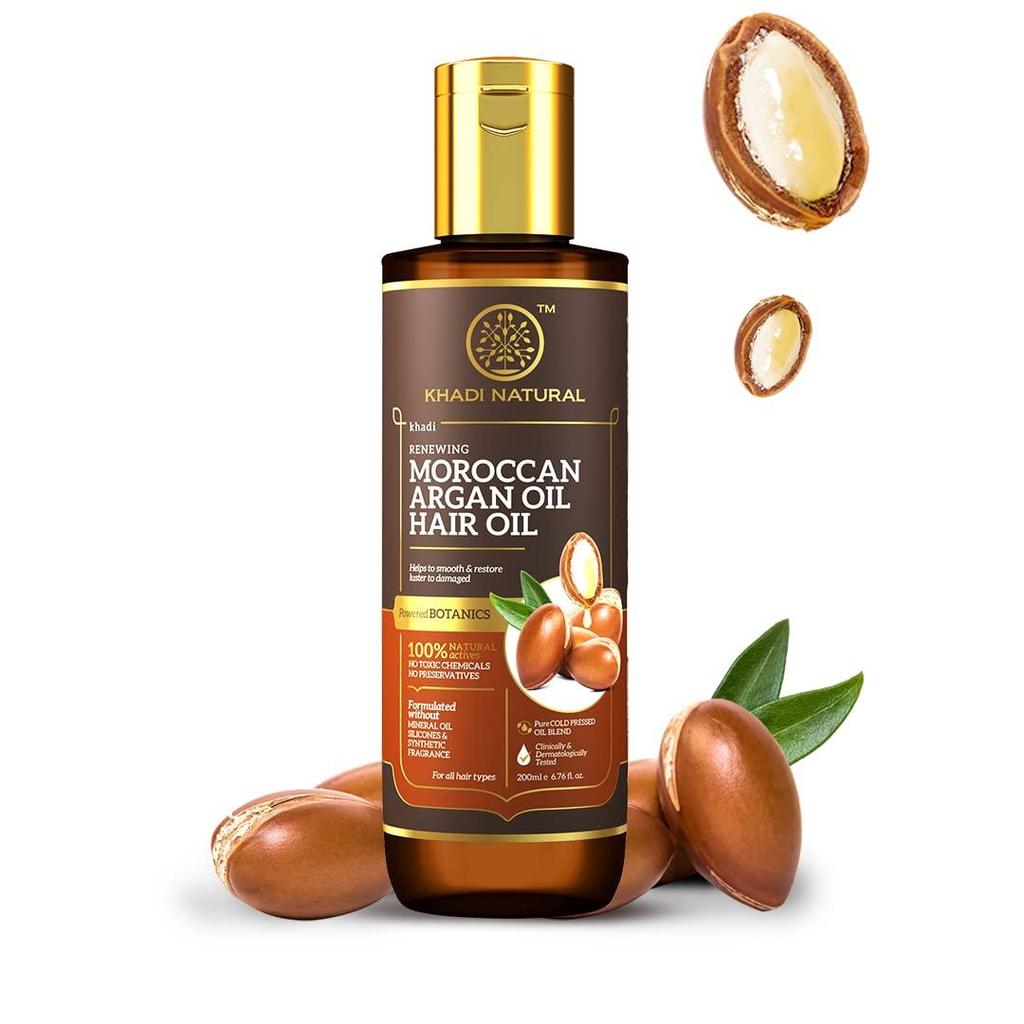 KHADI NATURAL Moroccan Argan Hair Oil, 200ml