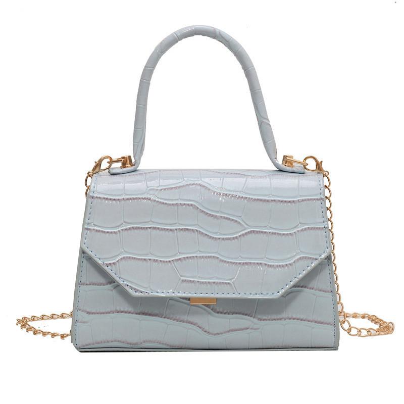 Stylish Pu Leather Handbag 2023 Trendy Stone Pattern Small Square Bag For Women