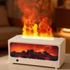 3D Fireplace Aroma Diffuser with Remote Control: Dynamic Flame Humidifier & Seven-Color Ambient Light for Home/Desktop