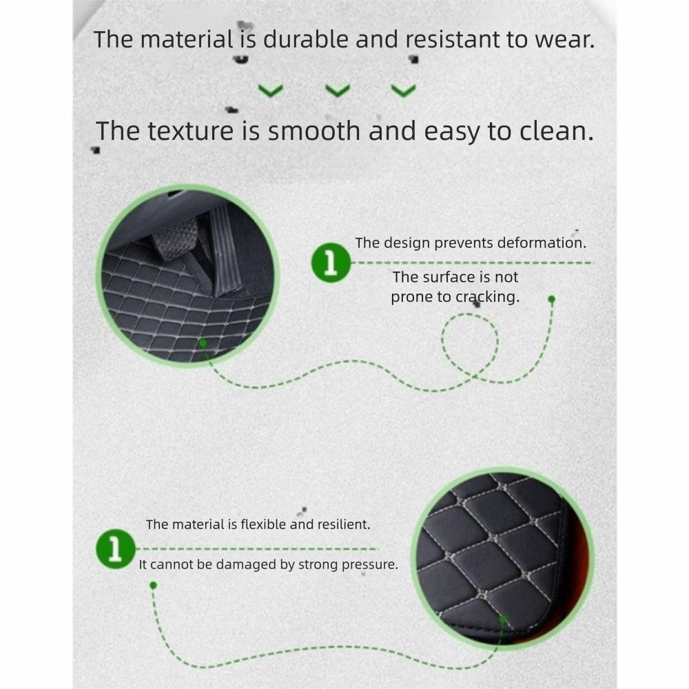 5Pcs/Set PU Leather Car Floor Mats Waterproof Car Floor Protector Rugs  for Front Rear Seats