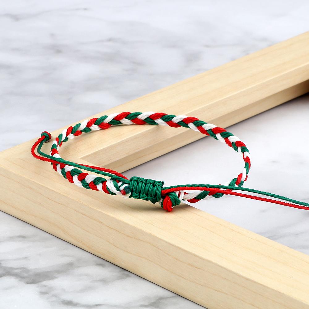 30 Hand-knitted Bracelets & Bangles for Women Men Mulitcolor Wax Line Braided Wristband Yoga Charm Jewelry Gift Adjustable