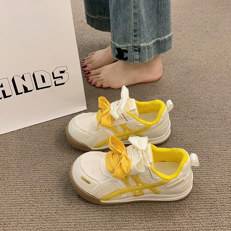 Designer Creative Women's Chunky Shoes Spring Summer Comfortable Non Slip Casual Walking Shoes Lace-up Women Vulcanized Sneakers