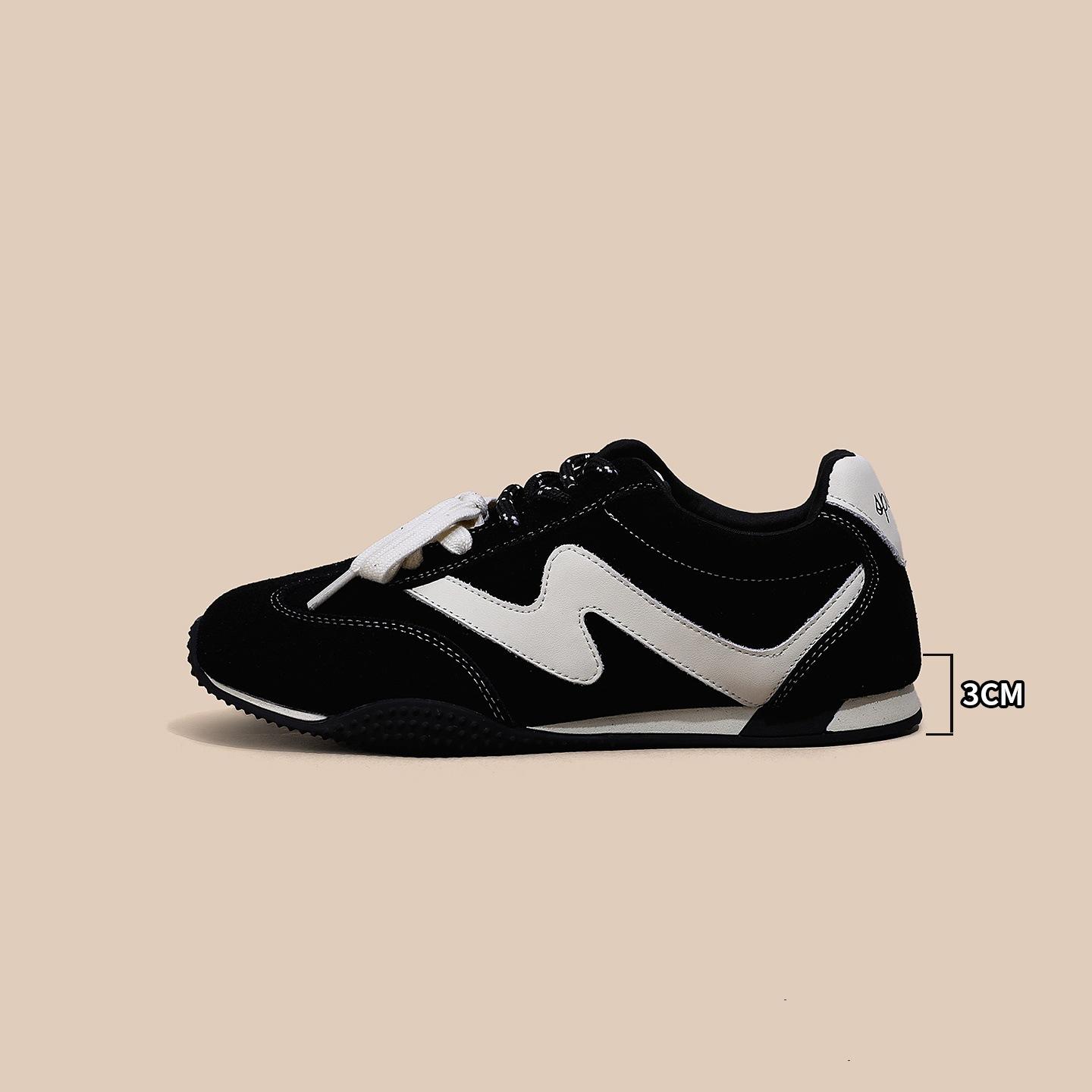

Cowhide version retro niche red shoes women s autumn style college style light sports shoes casual board shoes 40 чорний