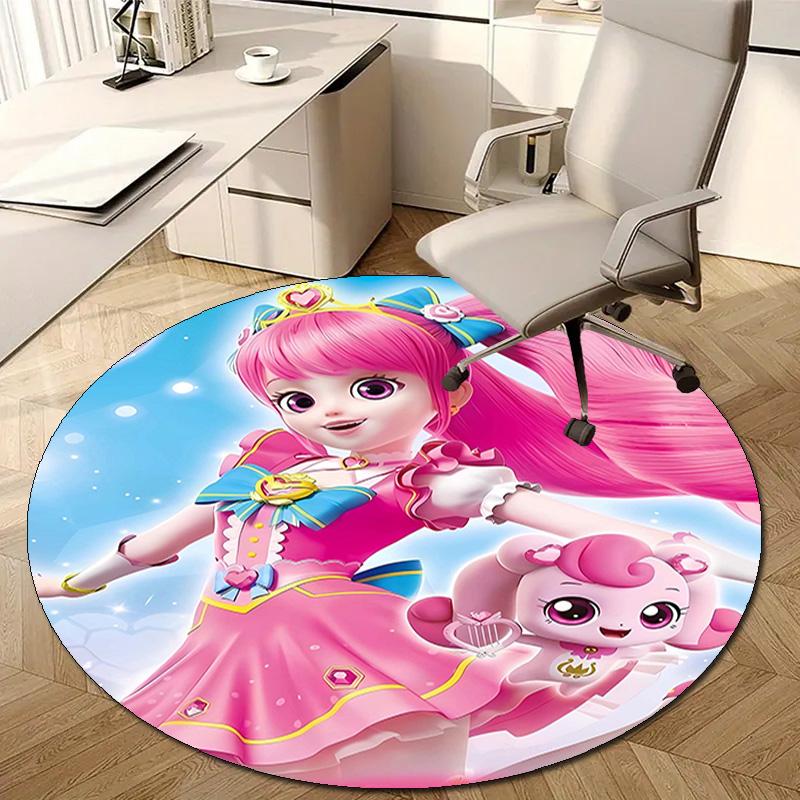 1pc Catch Teenieping Magic Sweethear (6) Design Printed Area Round Carpet for Bedroom Living Room Home Decor Rugs Mat Non Slip Mat Rug for Bedside