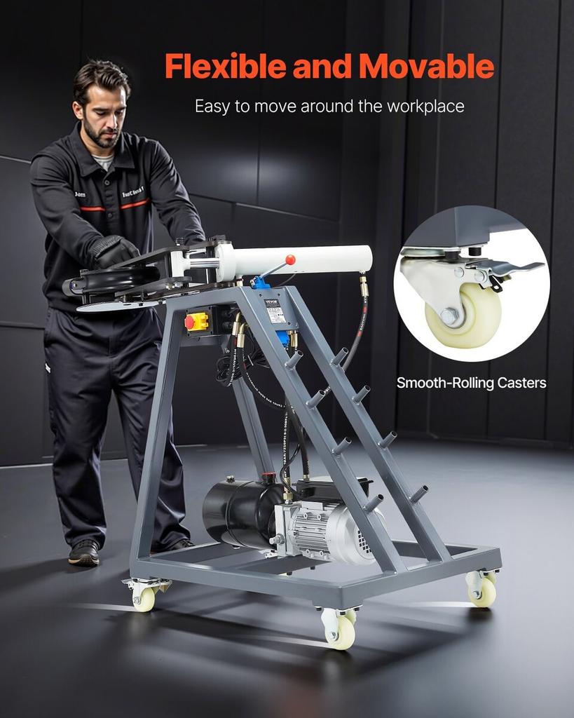 Electric Tube Bending Machine 750W Pipes Bender with 6L Hydraulic Cylinder
