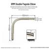 304 Stainless Steel 90° Welded Elbow Hose Fitting - Sizes 6, 8, 10, 12