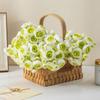 Fashion 28cm Length Artificial Camellia Bouquet Lotus Silk Flower Bouquet Fake Handmade Craft Wedding Bouquet Home Decoration