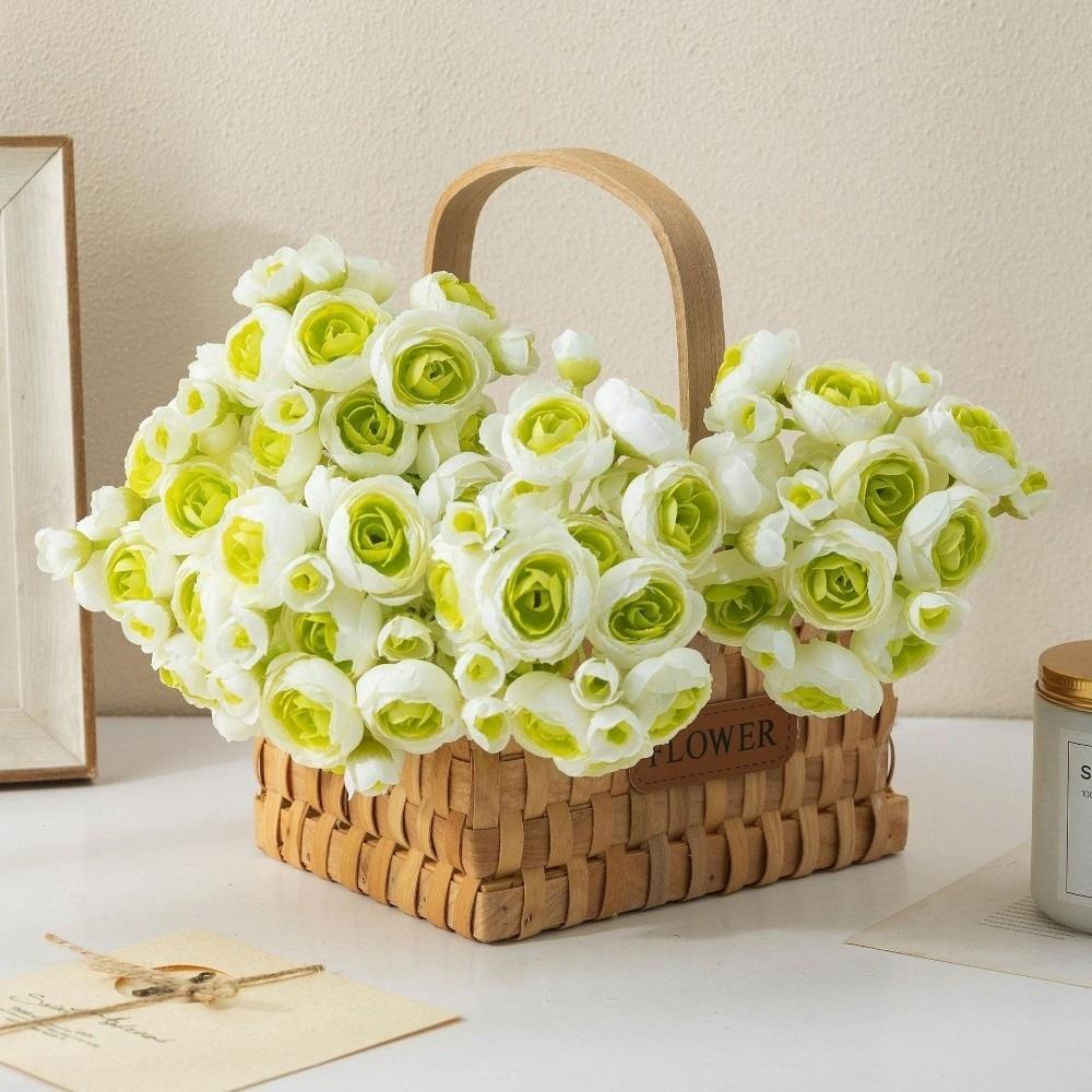 Fashion 28cm Length Artificial Camellia Bouquet Lotus Silk Flower Bouquet Fake Handmade Craft Wedding Bouquet Home Decoration