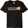 Herping Mom Mother Retro Women Reptiles Herpetologist Premium T-Shirt