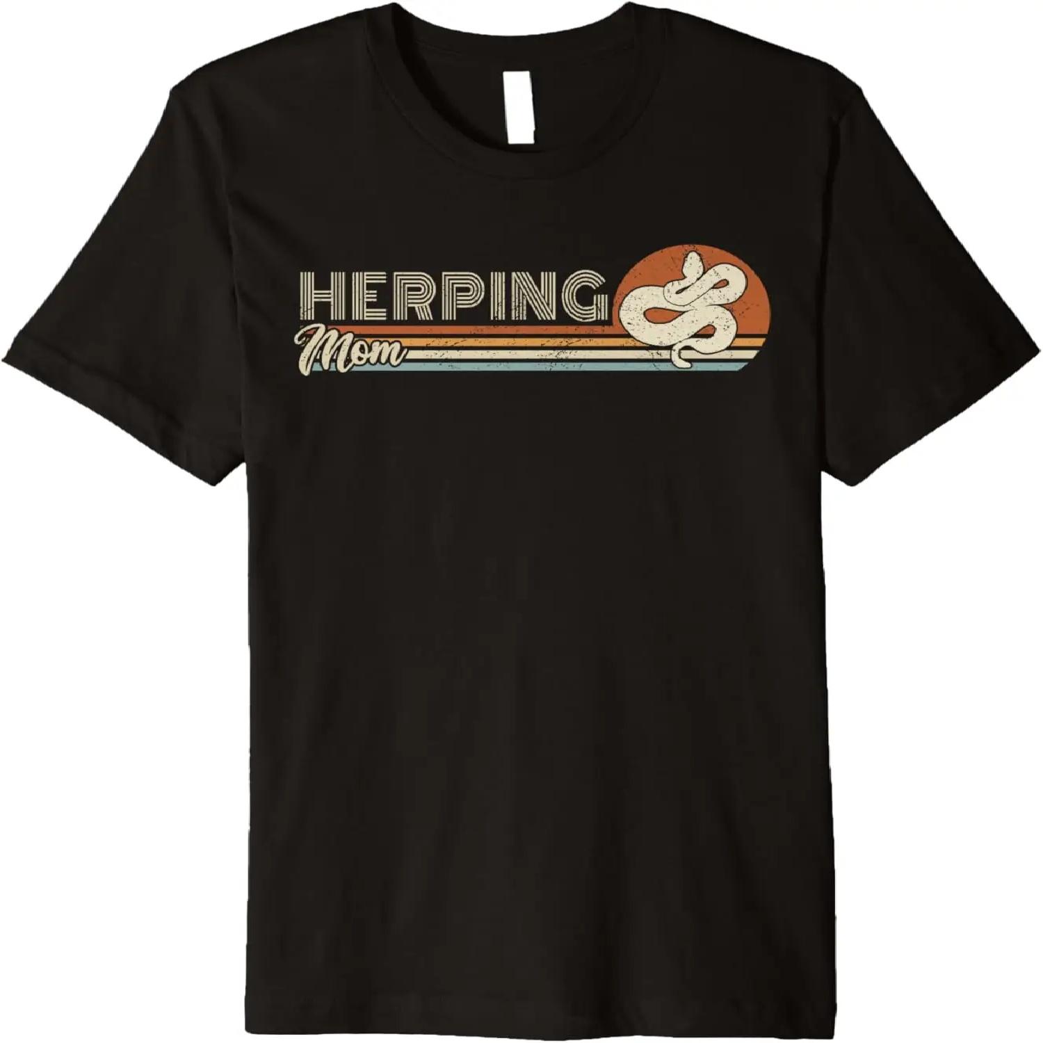 Herping Mom Mother retro women reptiles herpetologist Premium T-Shirt XXXXXL разноцветный