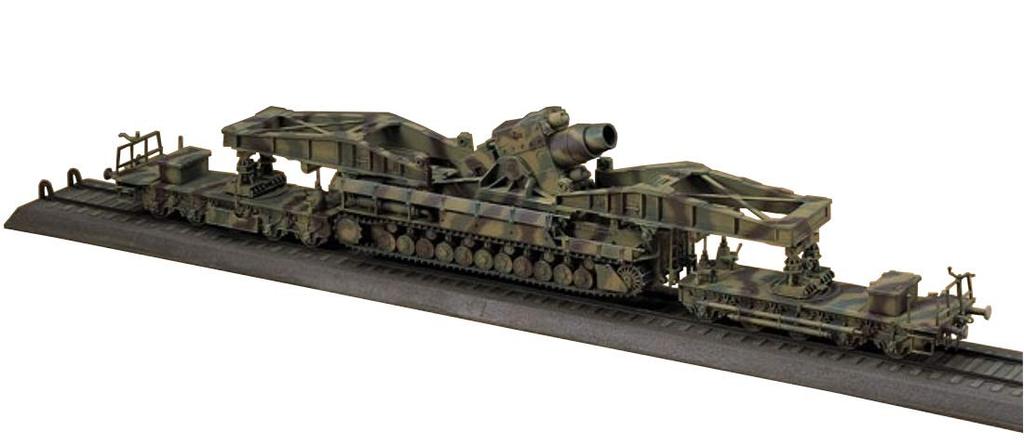 Hasegawa German Army 60cm Mortar Karl Production Type Transport Wagon Plastic Model Kit MT57 1/72 Self-Propelled w/