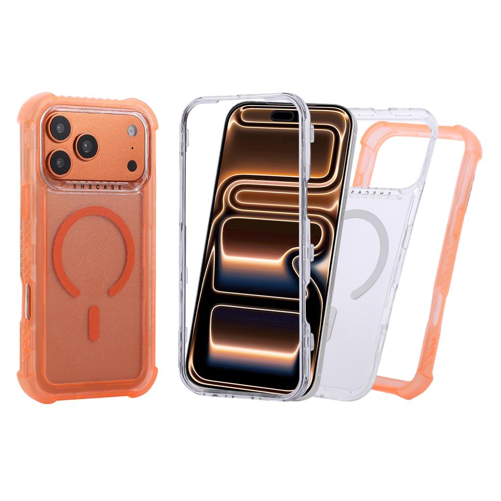 For iPhone 17 Pro Max Case Compatible with MagSafe 3 in 1 TPU + PC Shockproof Matte Phone Back Cover