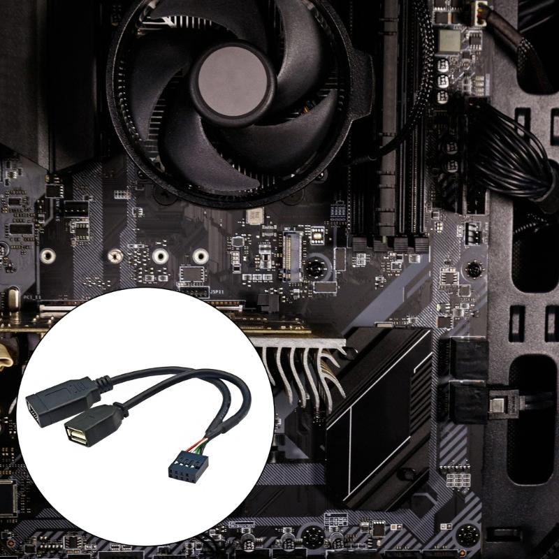 USB2.0 9PIN to USB +Type E Converters Cable Featuring Front Type C Port for Enhances Motherboard Compatibility 5.91inch