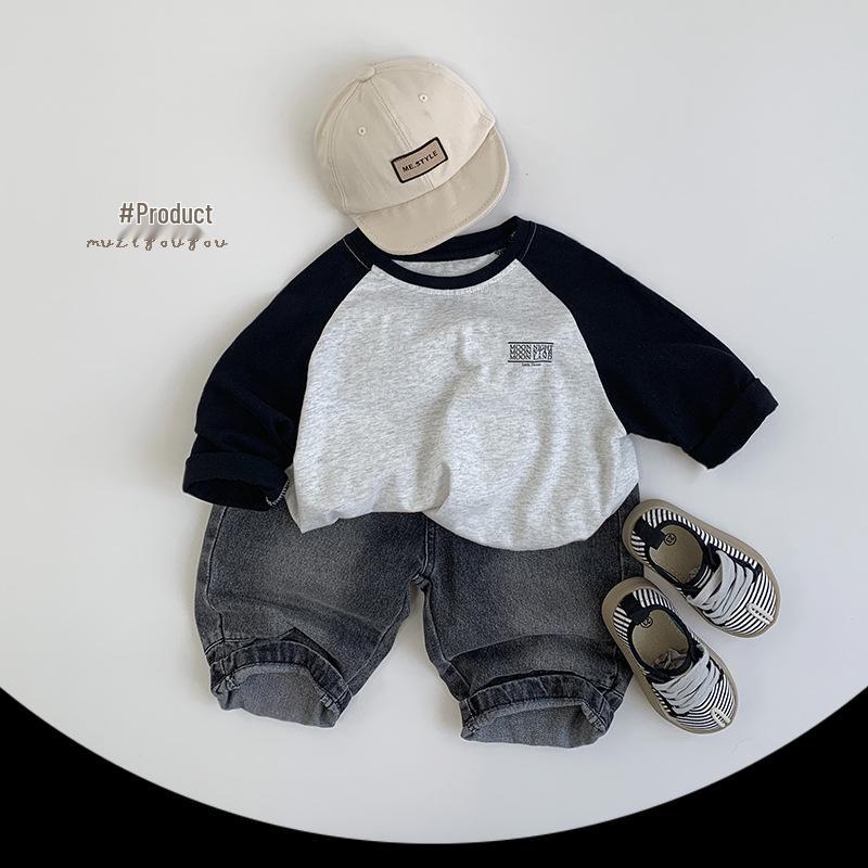 Children's Korean Style Casual T-Shirt - Autumn 2025 Collection for Boys & Girls