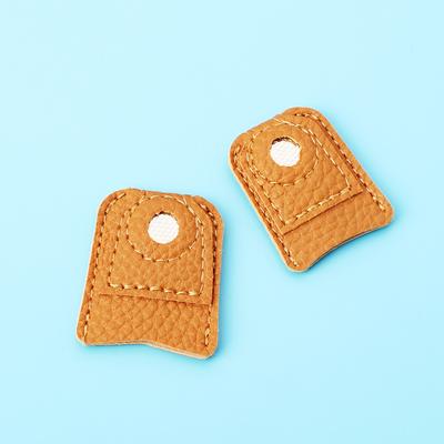 Herramientas de Costura DIY Accesorios de Tejer Cubierta de Dedal de Cuero, Cubierta Protectora para Dedos, Dedal para Dedos, Cubierta para Dedos de Imitación de Piel de Vaca