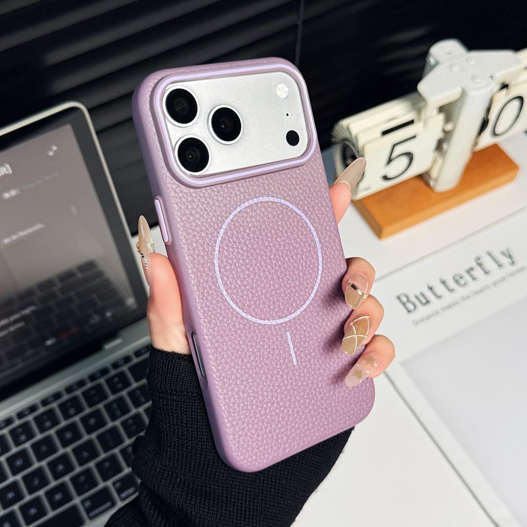Frosted Lichee Patterned Magnetic Phone Case For iPhone 17 Air 16 16E 15 14 13 12 11 Pro Max Plus For Magsafe TPU Soft Cover