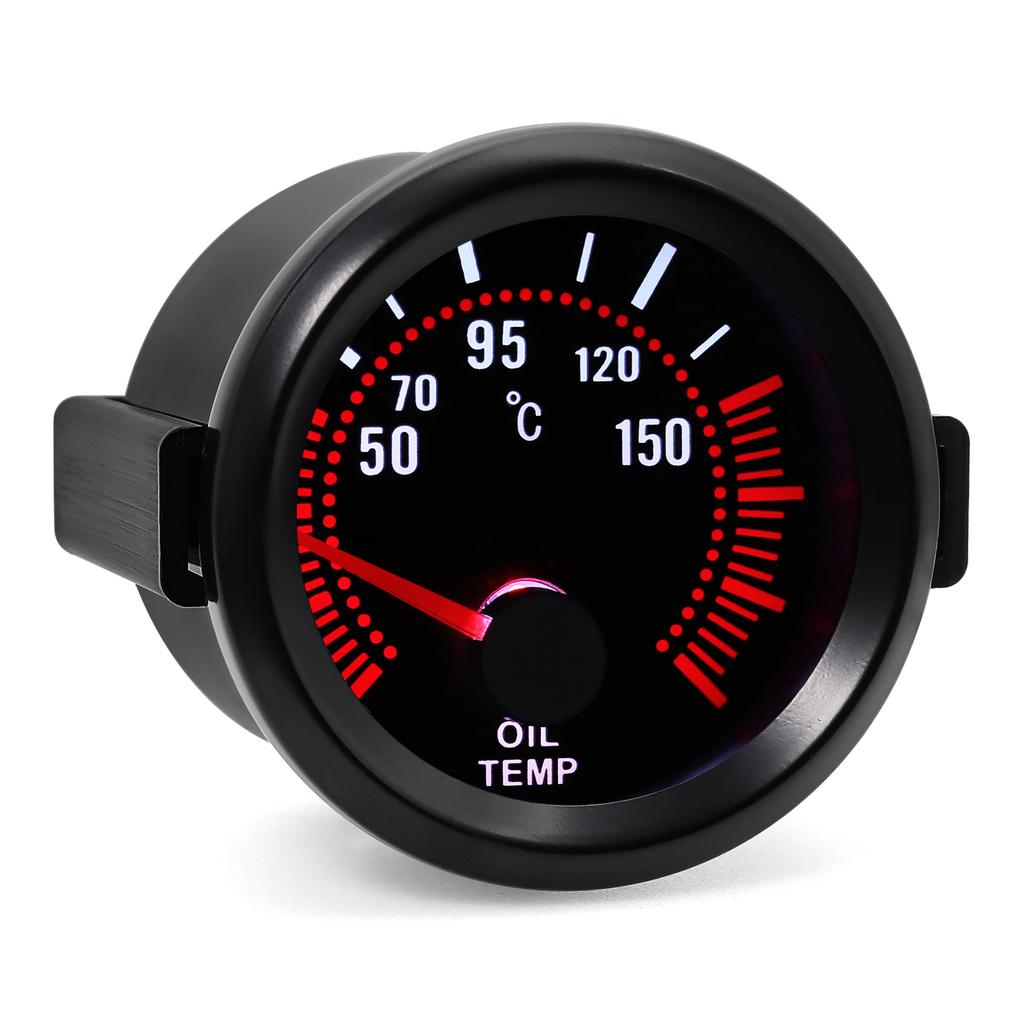 MAIMEIMI 2"52mm Oil Temperature Gauge with Sensor 50-150℃ Smoke Lens Oil Temp Meter for Gasoline Racing Car 12V