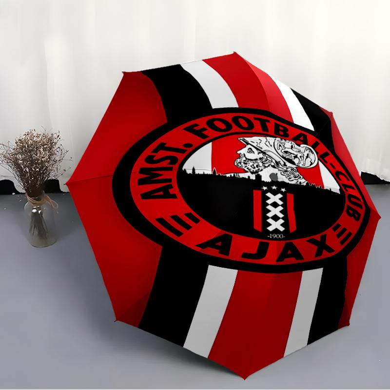 Printed AFC Ajax Printed Folding Umbrella,Outdoor,Leisure,And Travel Umbrella,Durable Umbrella Fabric,Birthday And Holiday Gift
