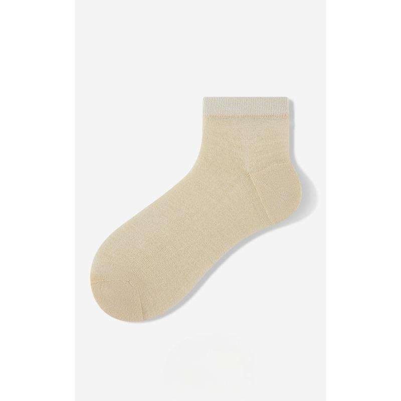 Summer Women's Thin Short Socks, Women's Mulberry Silk Socks, Cool Boneless Mesh Breathable Ice Socks