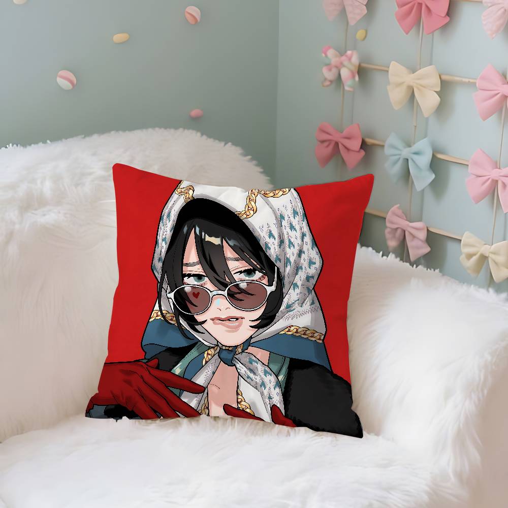 Gokurakugai Anime Pillow Case Throw Pillow Cover Nordic Vintage Style Cushion Covers Home Living Room Sofa Couch Seat