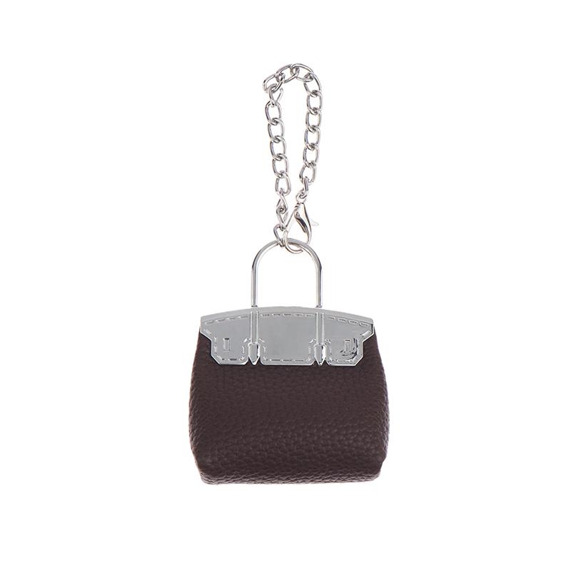 Fashion Pu Small Bag Keychain Simple Keyring Women Bag Charm Handbag Hanging Pendant Diy Accessories Girl Gifts