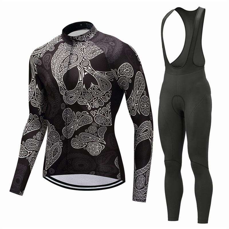 Cycling Suit Spring and Autumn Long Sleeve Suit Men's Mountain Bike Equipment Cycling Suit Suit