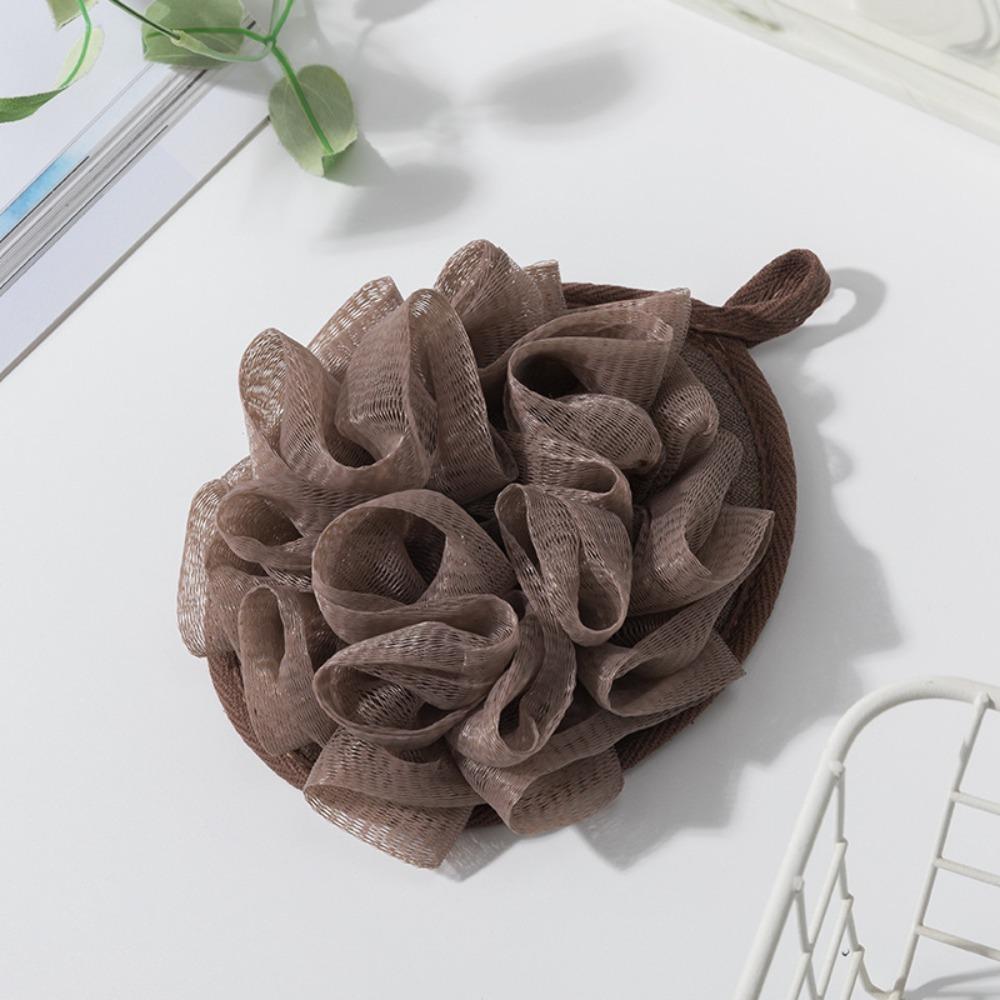 

Loofah Body Bath Scrubber Shower Wash Flower Ball Massage Exfoliating Tools with Non Slip Elastic Strap Shower Accessories 1PC