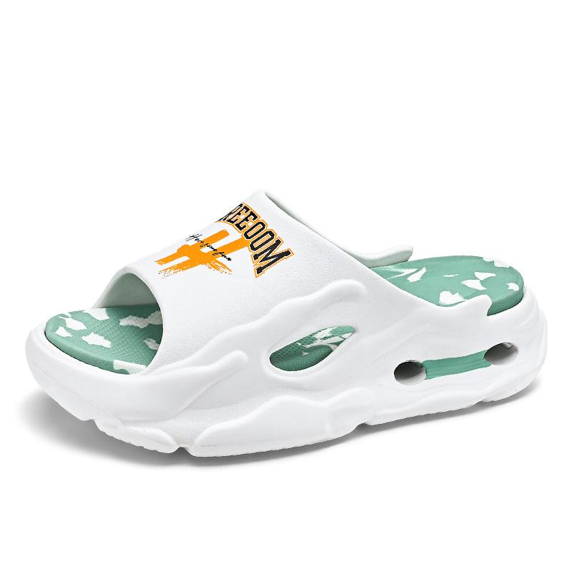 Par Sandaler med tjock sula och höjdökning, Halkfria EVA-flip-flops för inomhusbruk och stranden.