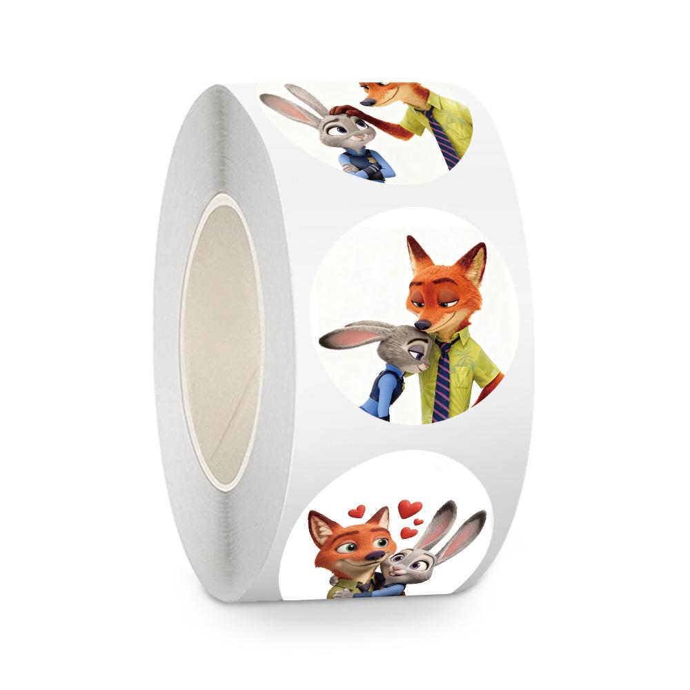 500pcs/Roll New Movie Zootopia 2 Cartoon Sealing Sticker DIY PVC Laptop Decals Decoration Stiker Reward Gift Toys