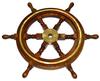 Brass Nautical Ship Wheel with Brass Accents Boat's Wheel (18 Inches) 1S-6DKO-BK3C