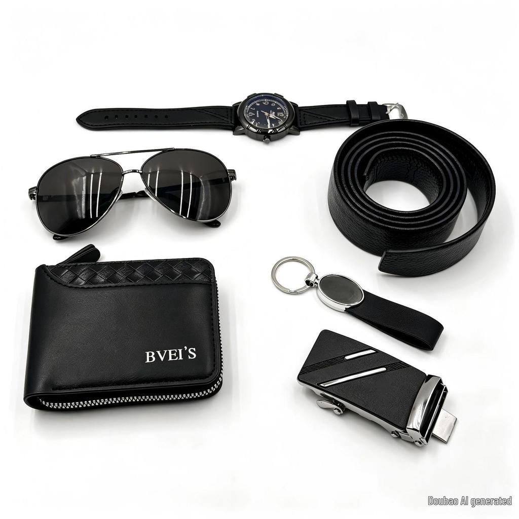 Set Regalo Festa del Papà per Uomo: Orologio, Portafoglio e Cintura - Ideale per Fidanzato, Affari o Souvenir, Disponibile