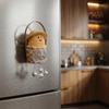 Handmade Potato Doll Refrigerator Magnets Bamboo Basket Design Magnetic Sticker  Office
