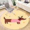 1pc Reindeer Dog Costume Chair Carpet for Office Non Slip, Machine Washable Rug for Office, Room Holiday Decor for Christmas, Birthday Polyester