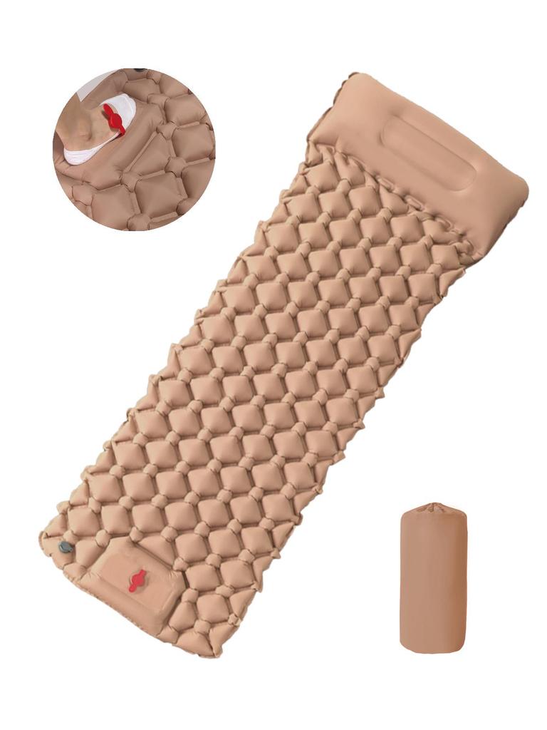 Ultralight Portable TPU Inflatable Camping Pad - Moisture-Proof, Single/Double, Foot-Press Design