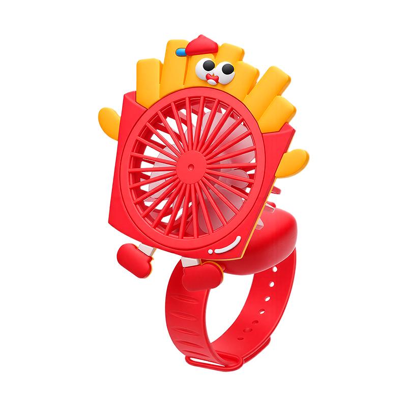 Portable Cartoon Hamburger French Fries Cooling Fan
