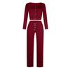 Stylish Women Tracksuit Cropped Top And Pants Set Comfortable Loungewear Collection Size 6-18